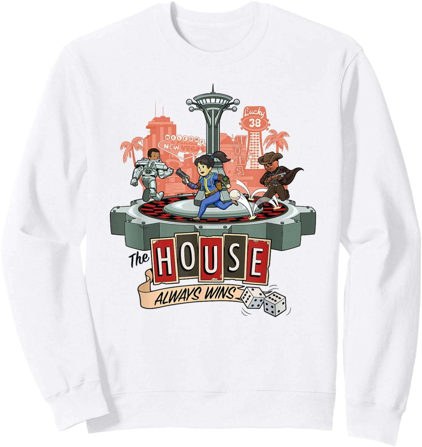 Fallout - The House Always Wins Sweatshirt - Sweatshirt | White