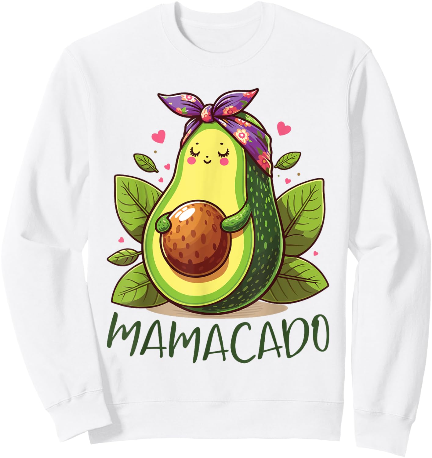 Mother's Day Avocado Lover Pregnancy Announcement Mamacado Sweatshirt - Sweatshirt | White