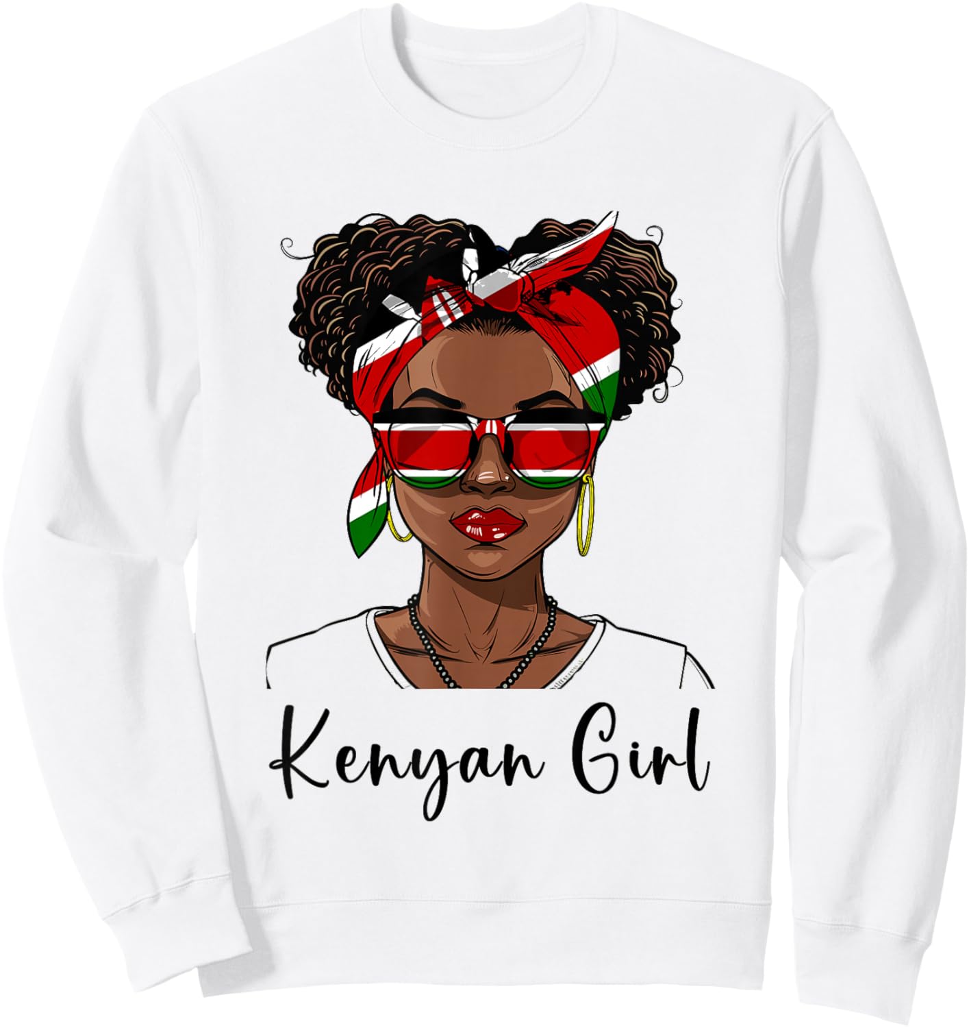 Kenya Flag Outfit for Woman Girl Souvenirs Keynan Sweatshirt - Sweatshirt | White