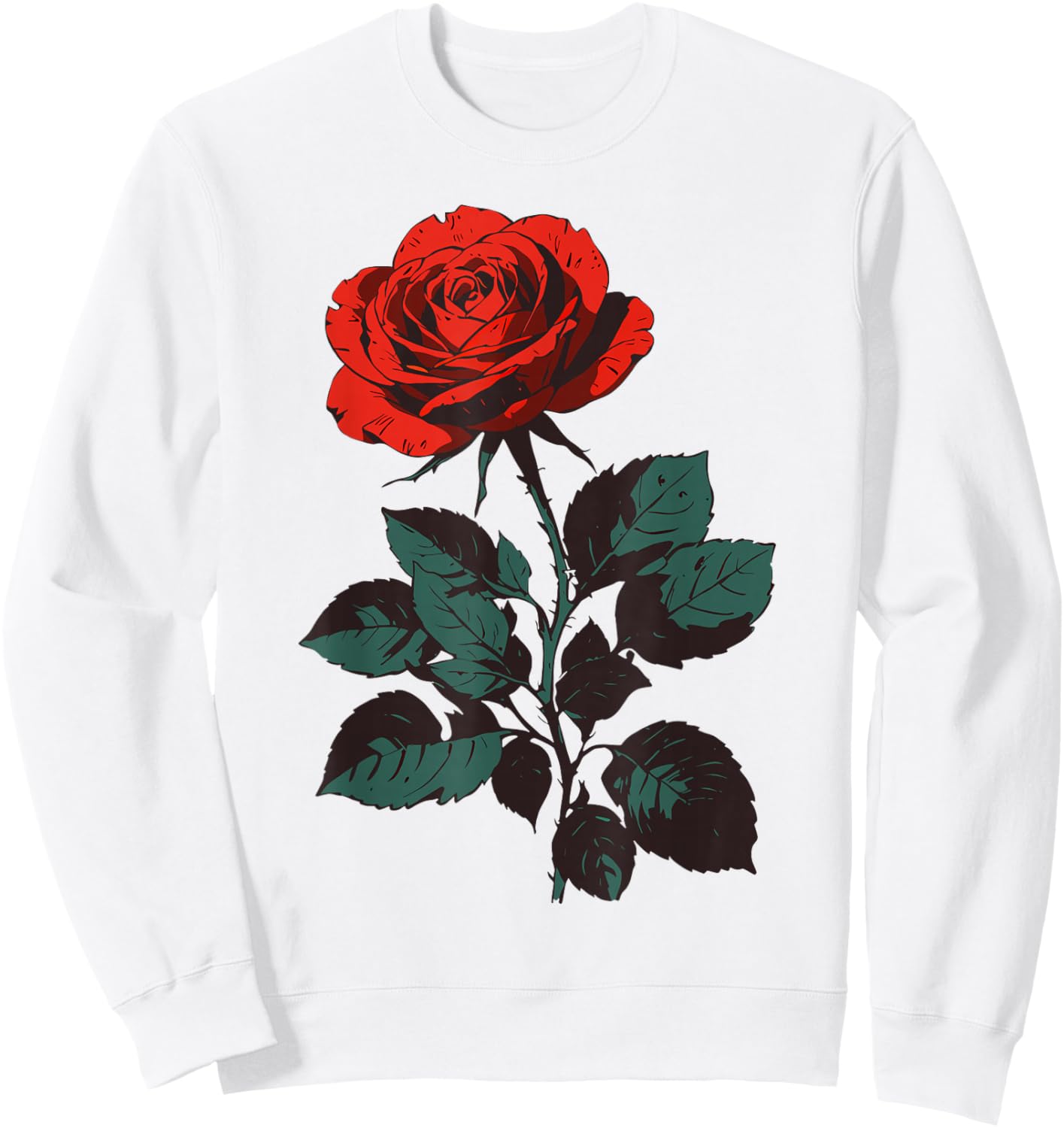 Red Rose Flower Gardening Floral Men Women Kids Sweatshirt - Sweatshirt | White
