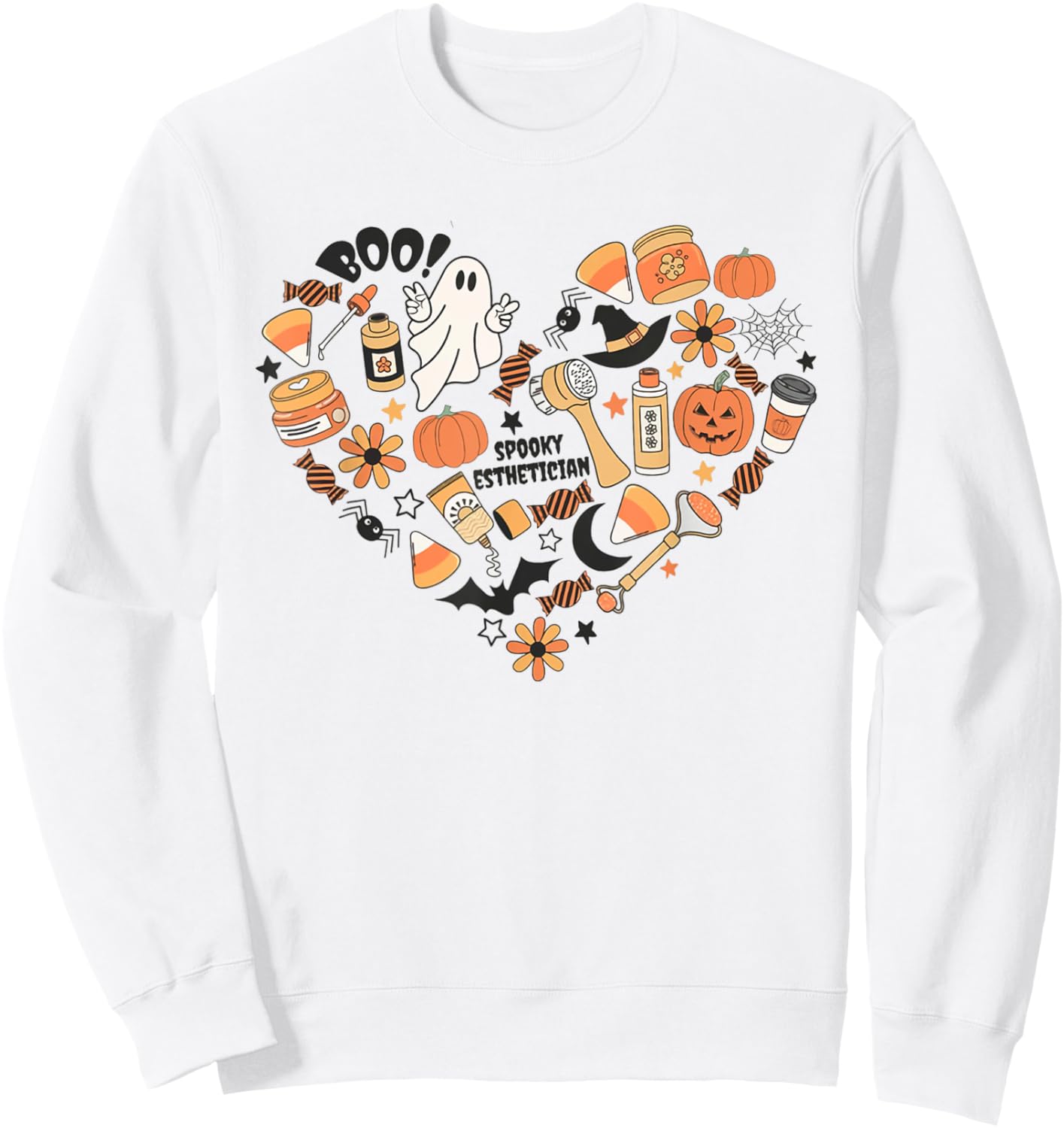 Spooky Esthetician Fall Autumn Halloween Skin Therapist Sweatshirt - Sweatshirt | White