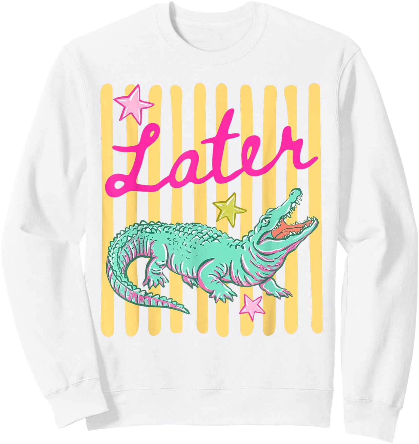 Later Gator Funny Alligator Preppy Last Day Teachers Kids Sweatshirt - Sweatshirt | White