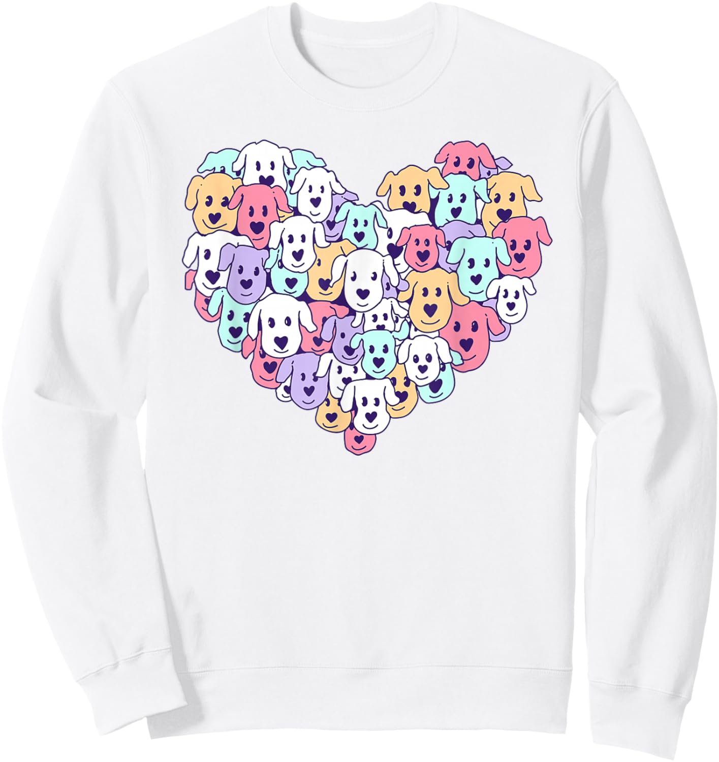 Heart of Dogs Design Sweatshirt - Sweatshirt | White