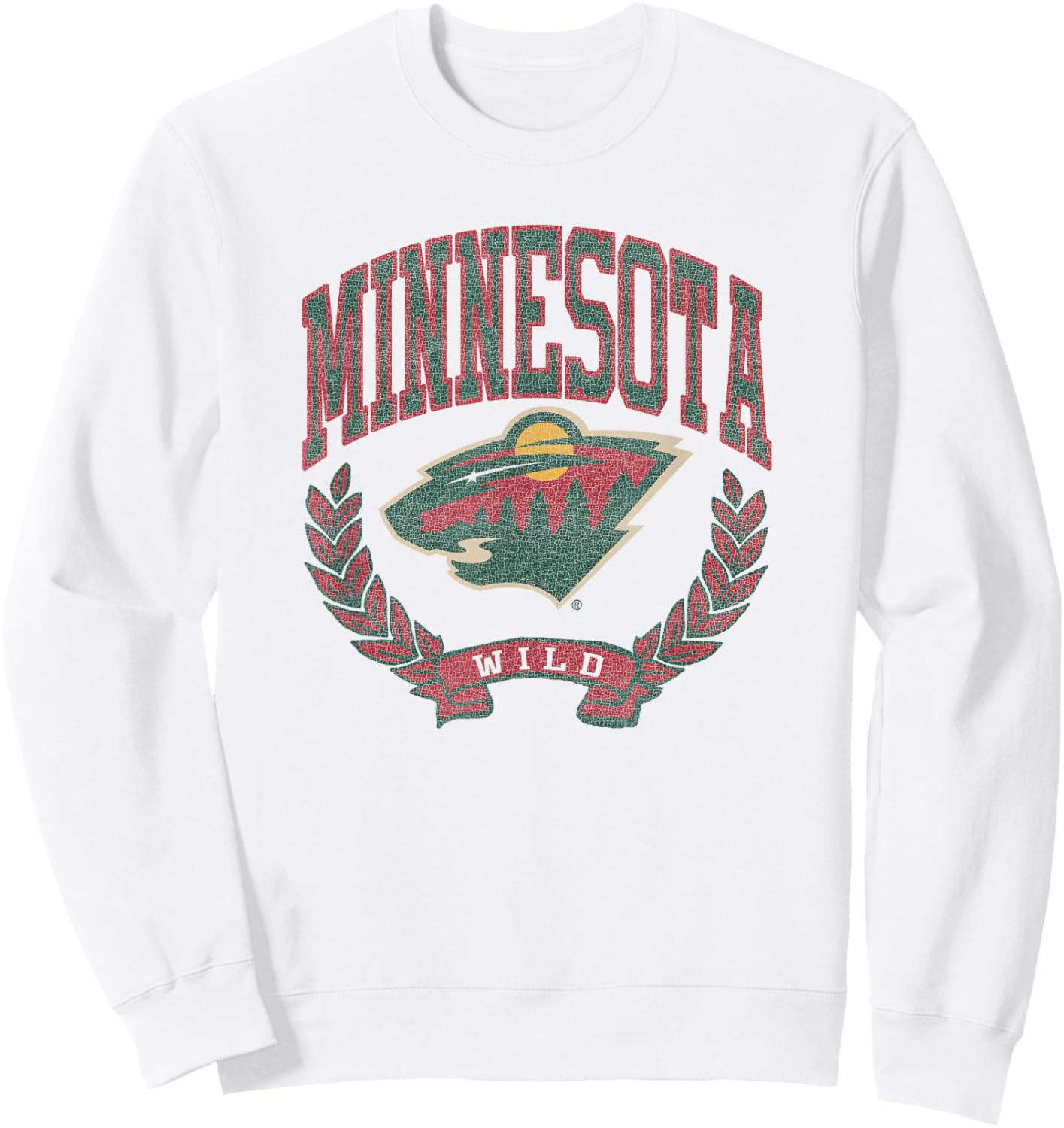Minnesota Wild Vintage Victory Gray Officially Licensed Sweatshirt - Sweatshirt | White