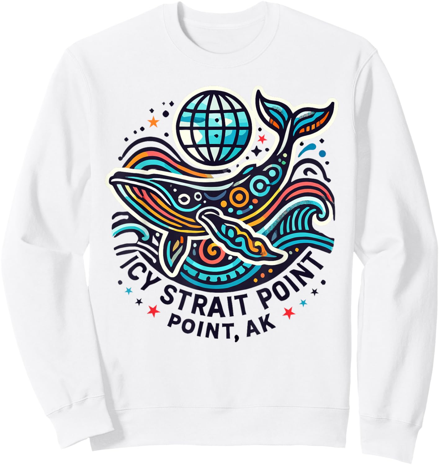 Icy Strait Point, AK Shirt Alaska Adventure Moose Sweatshirt - Sweatshirt | White