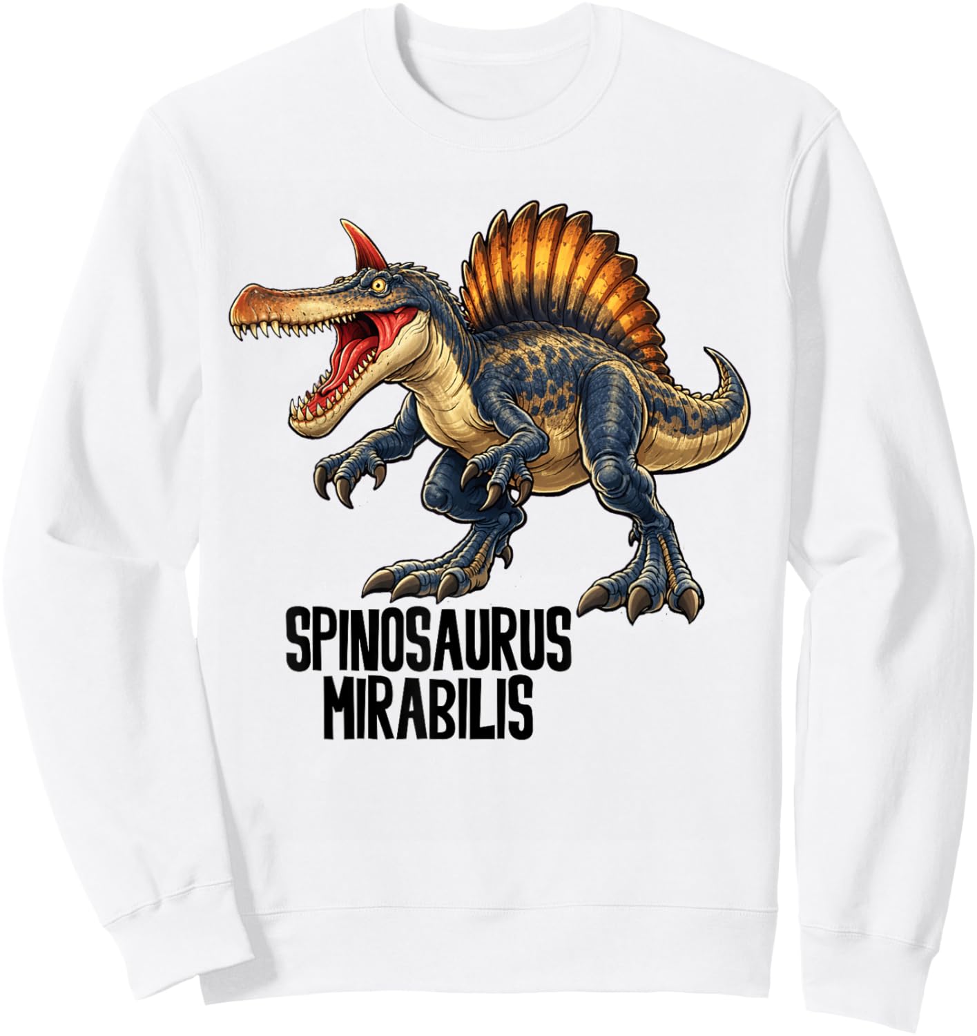 Spinosaurus Mirabilis - Dinosaur Paleontology Sweatshirt - Sweatshirt | White