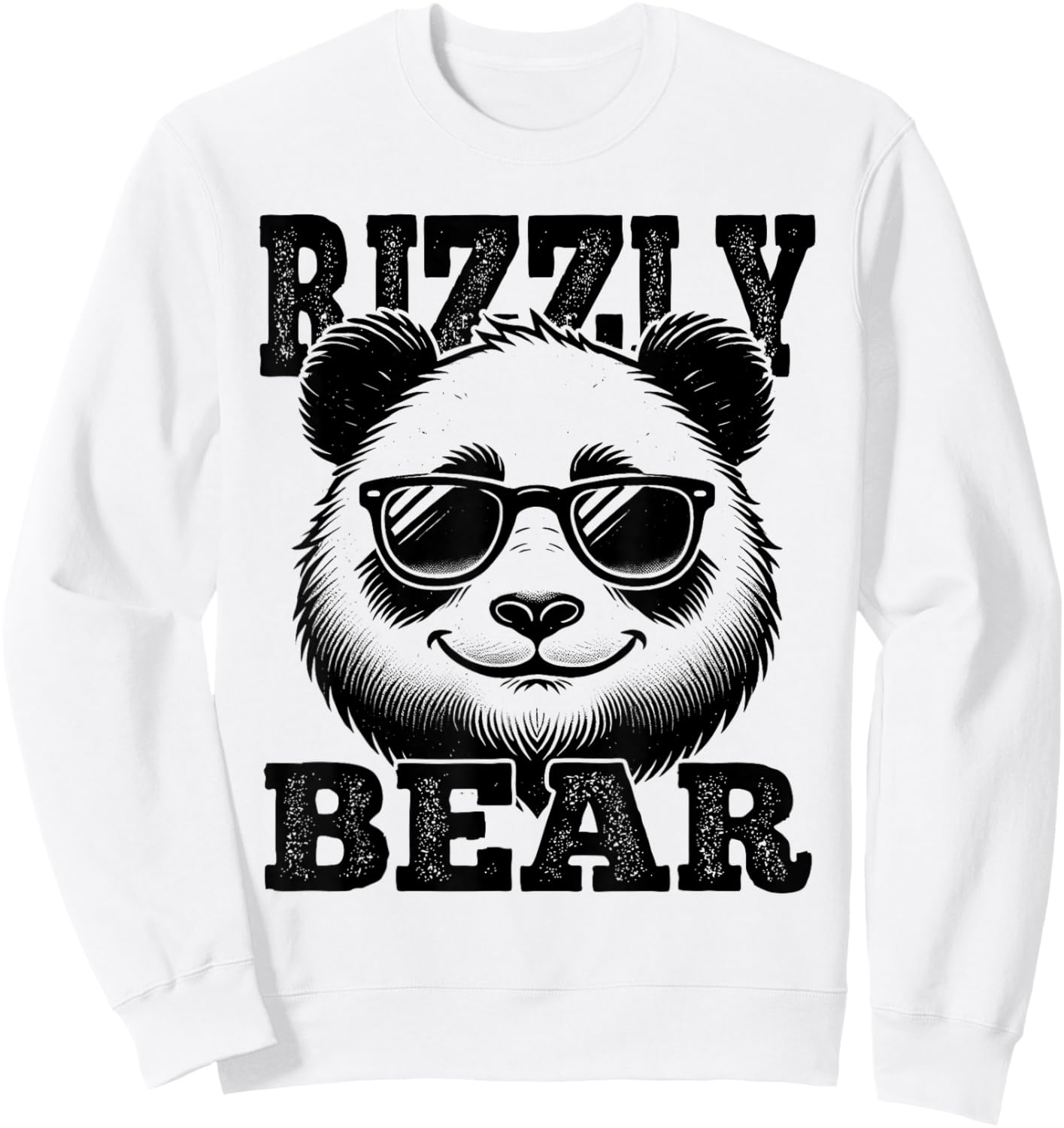 Rizzly Bear Panda Bear W Rizzler Funny Rizz Sweatshirt - Sweatshirt | White