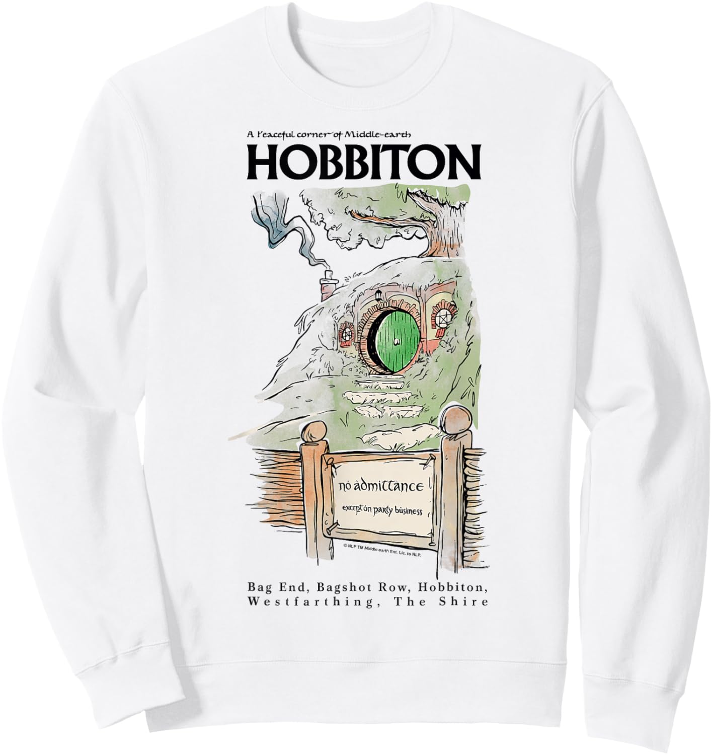 The Lord of the Rings A Peaceful Corner of Middle Earth Sweatshirt - Sweatshirt | White