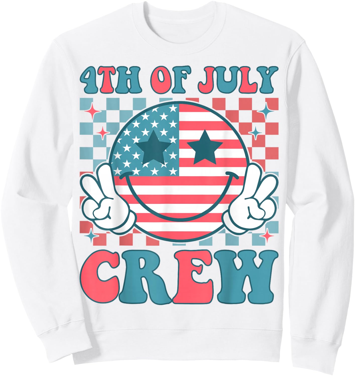 4th of July Crew Matching Family Outfits Independence Day Sweatshirt - Sweatshirt | White