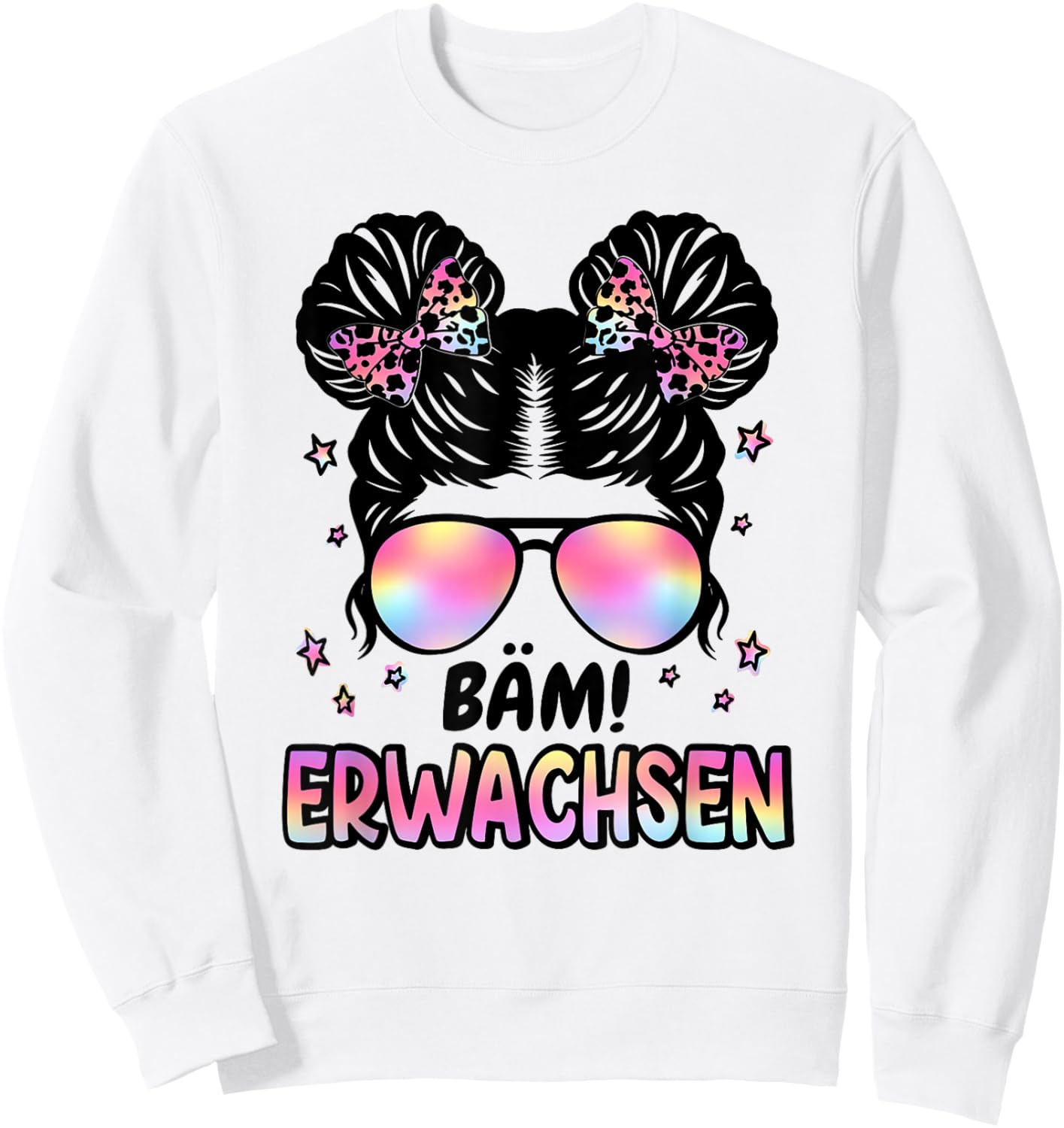 Bäm! Erwachsen Messy Bun Kommunion 2026 Jugendweihe 2026 Sweatshirt - Sweatshirt | White