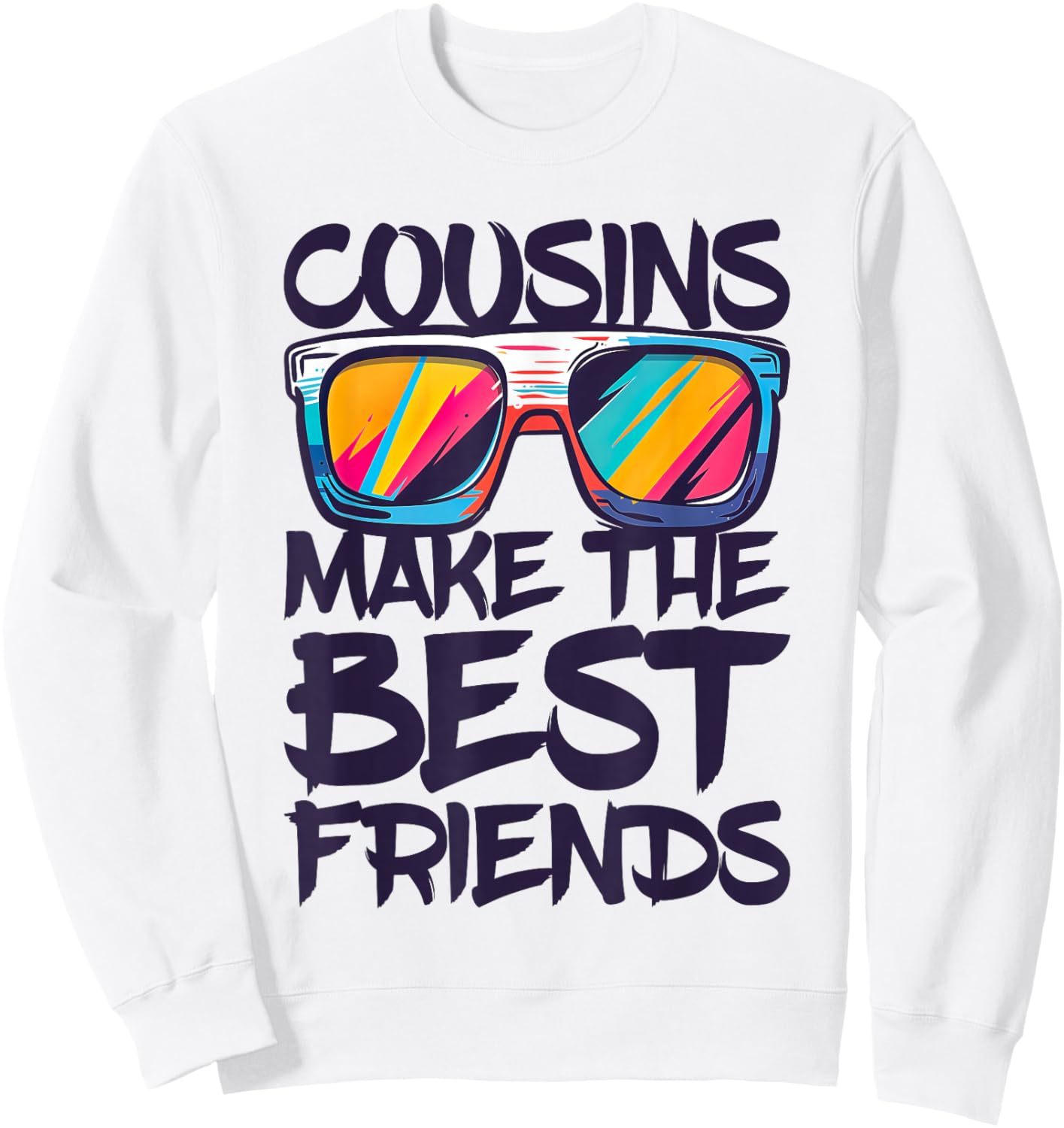 Cousins Make The Best Friends Shirt Boy Girl Cousin Crew Sweatshirt - Sweatshirt | White