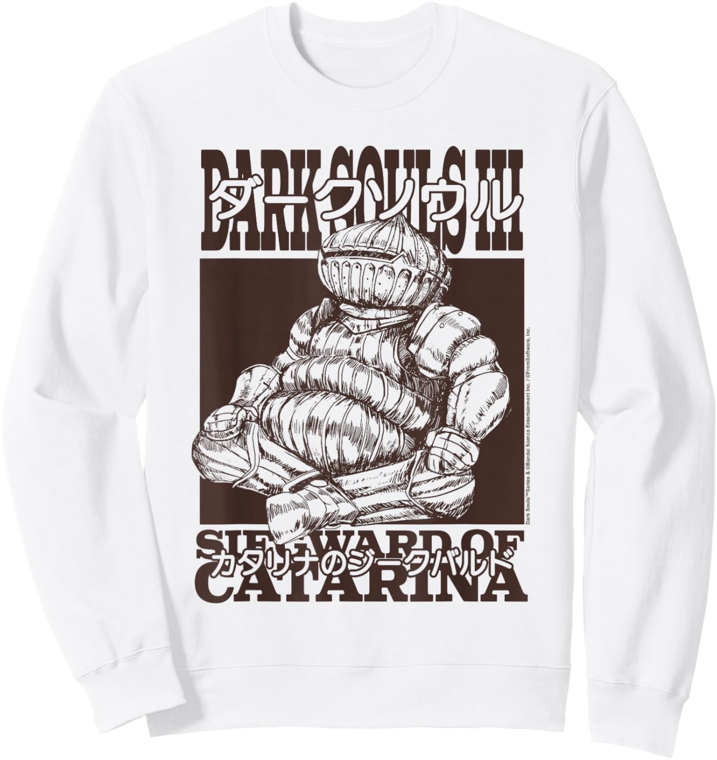 Dark Souls The Onion Knight with Kanji Fantasy Video Game Sweatshirt - Sweatshirt | White