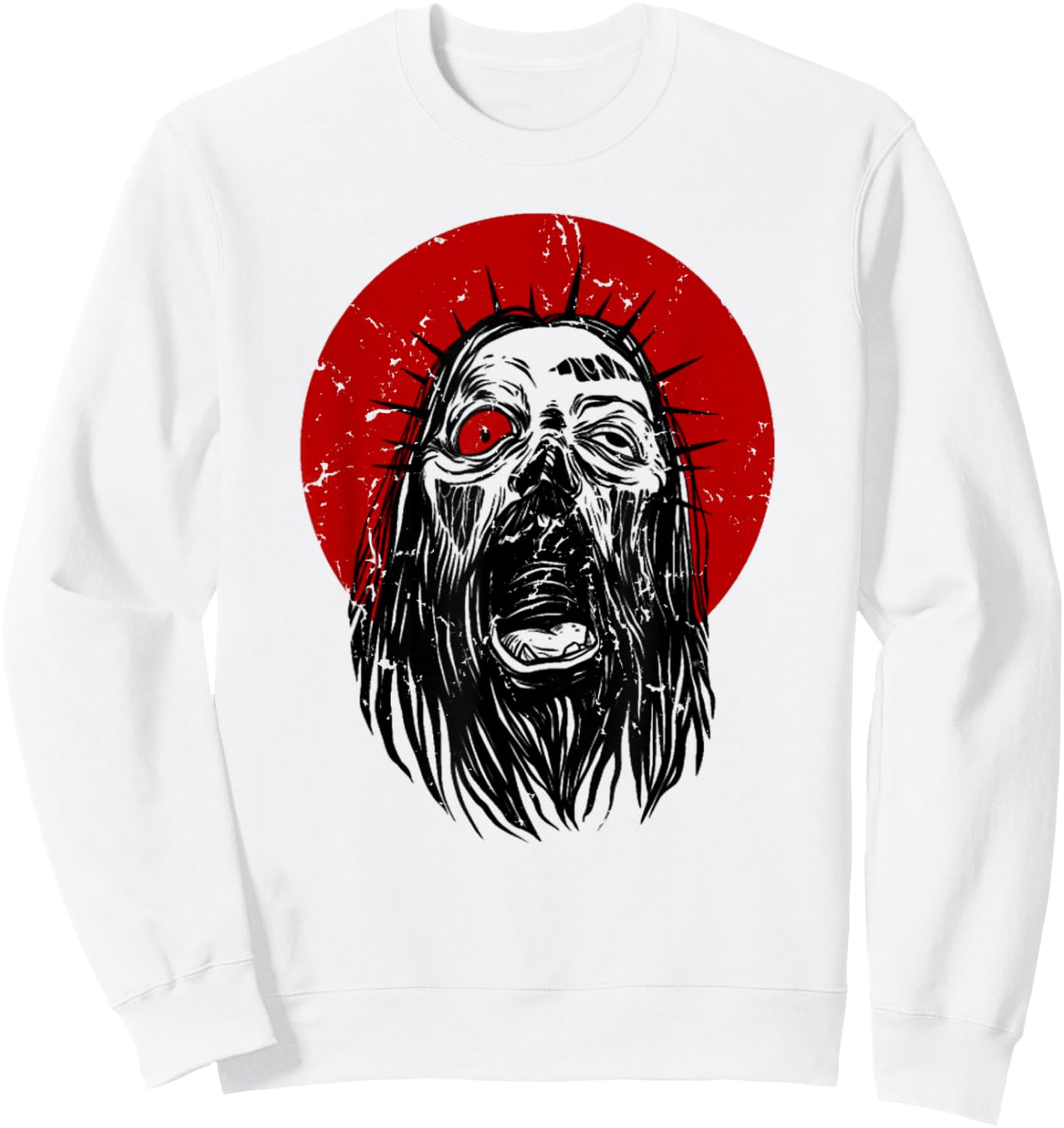 Vintage Zombie Jesus Christ Day Sweatshirt - Sweatshirt | White