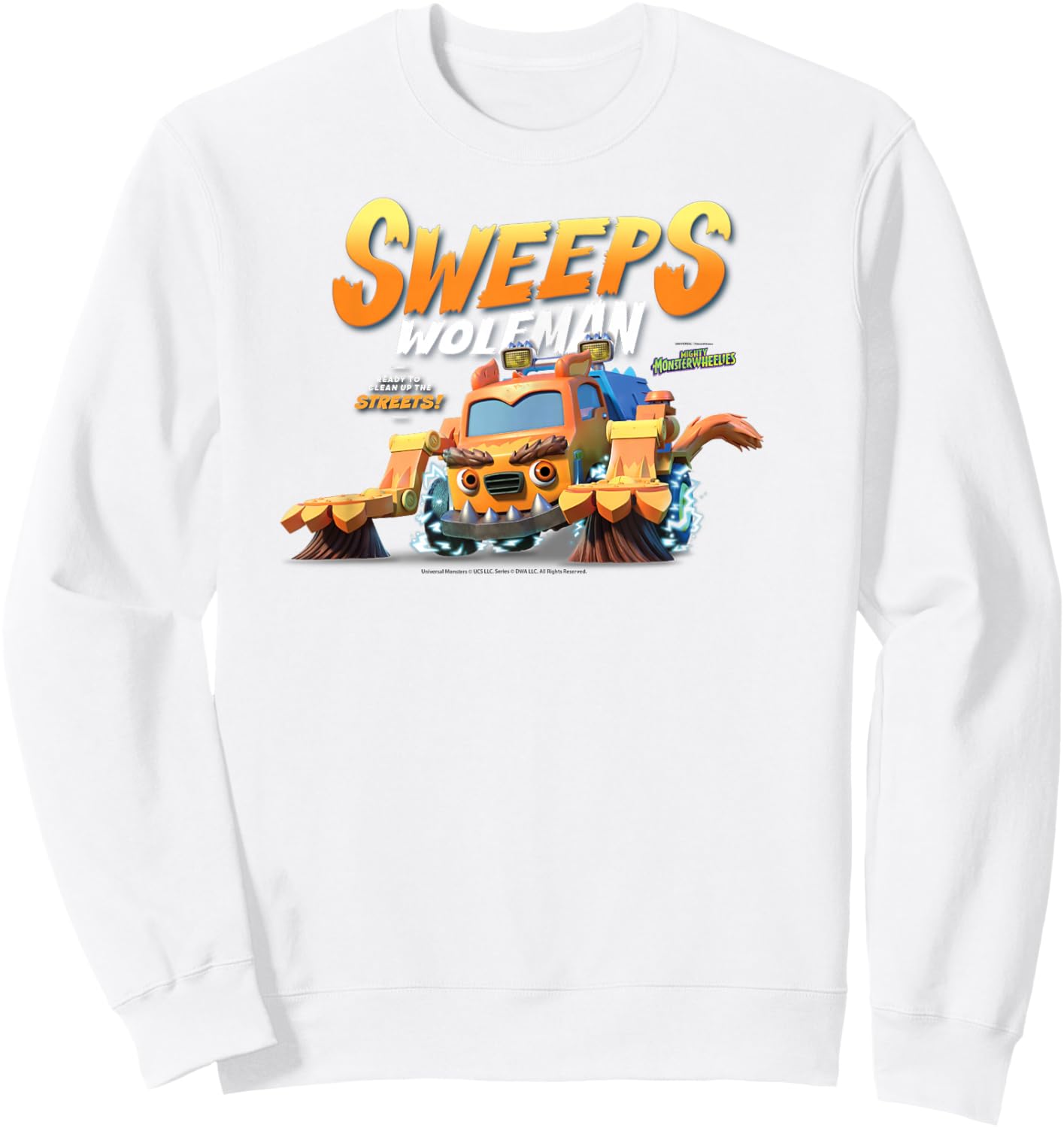 DreamWorks Mighty MonsterWheelies Sweeps Wolfman Sweatshirt - Sweatshirt | White