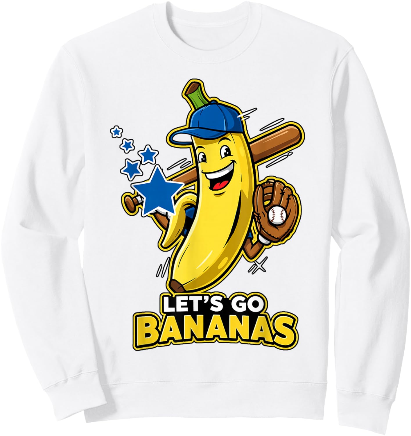 Funny Banana Shirts Gift Fruit Lovers Boys Lets Go Bananas Sweatshirt - Sweatshirt | White