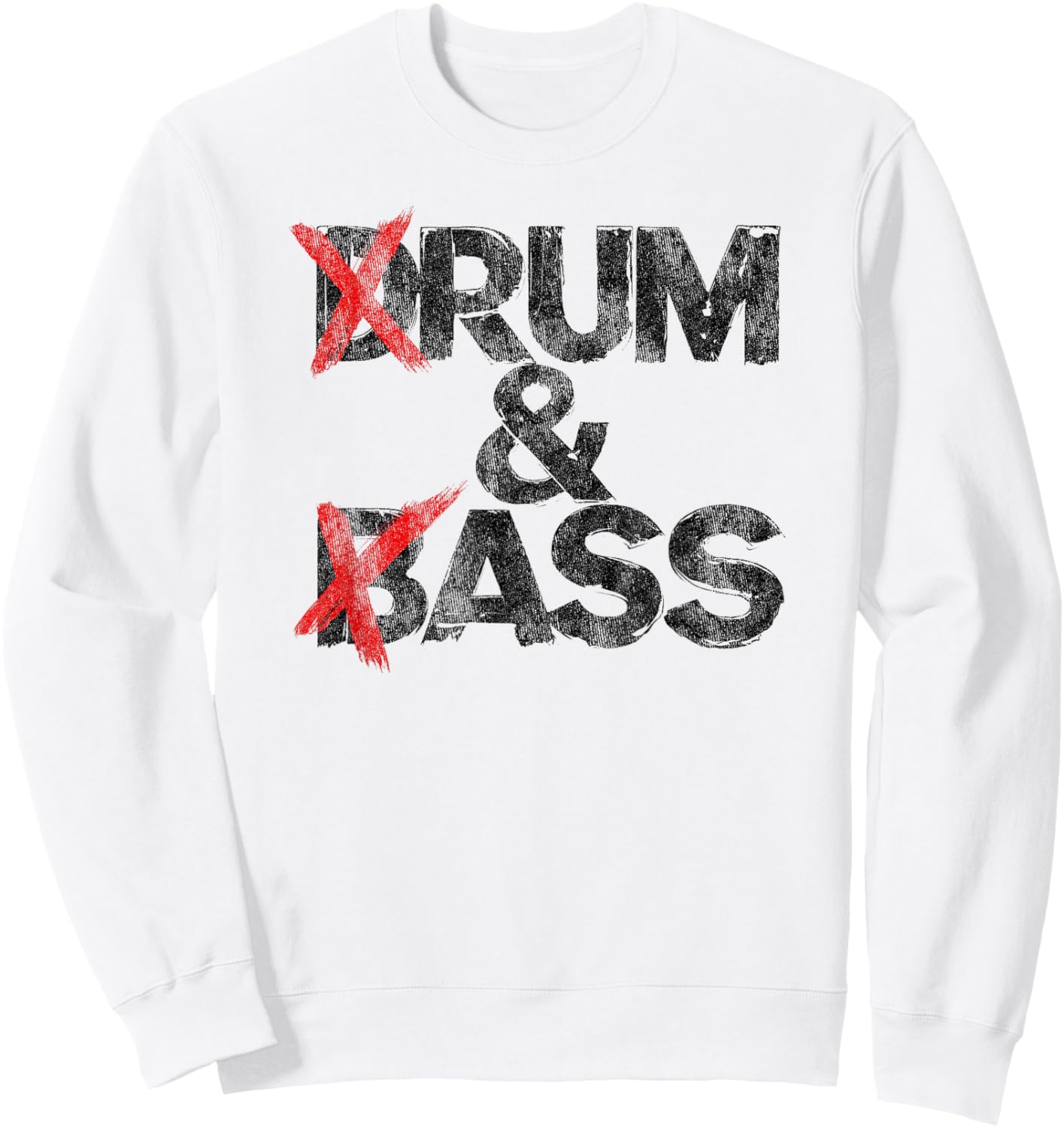 Drum And Bass Rum & Ass Vintage Sweatshirt - Sweatshirt | White