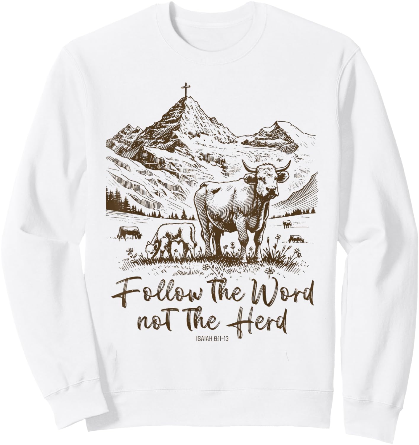 Follow The Word Not The Herd Sweatshirt - Sweatshirt | White