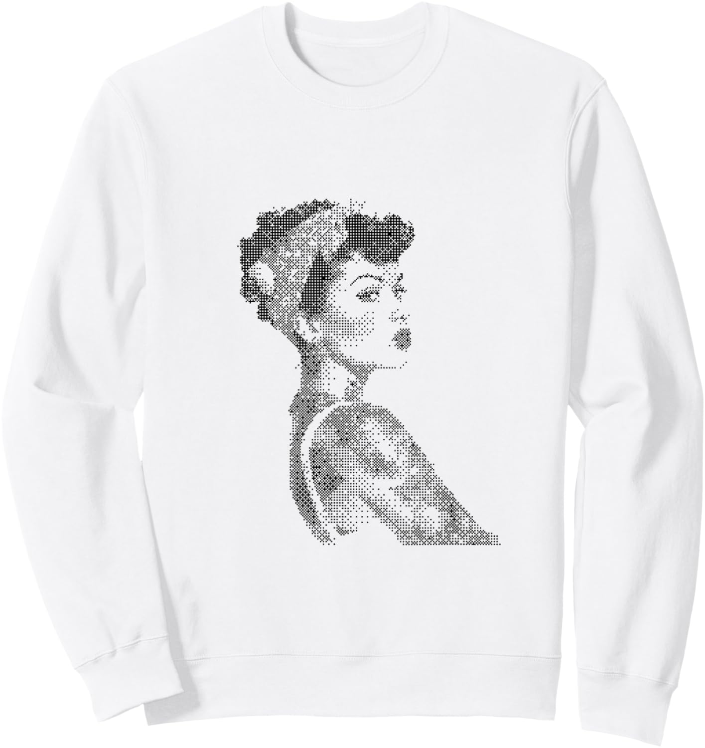 Retro Pin-Up Woman Glamour Art Sweatshirt - Sweatshirt | White