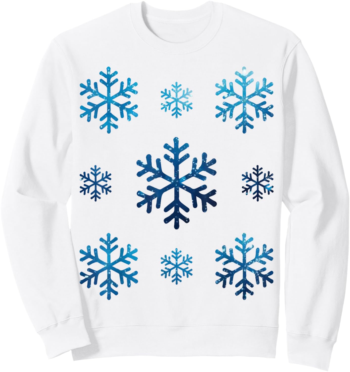 Christmas Snowflakes White Sweatshirt - Sweatshirt | White