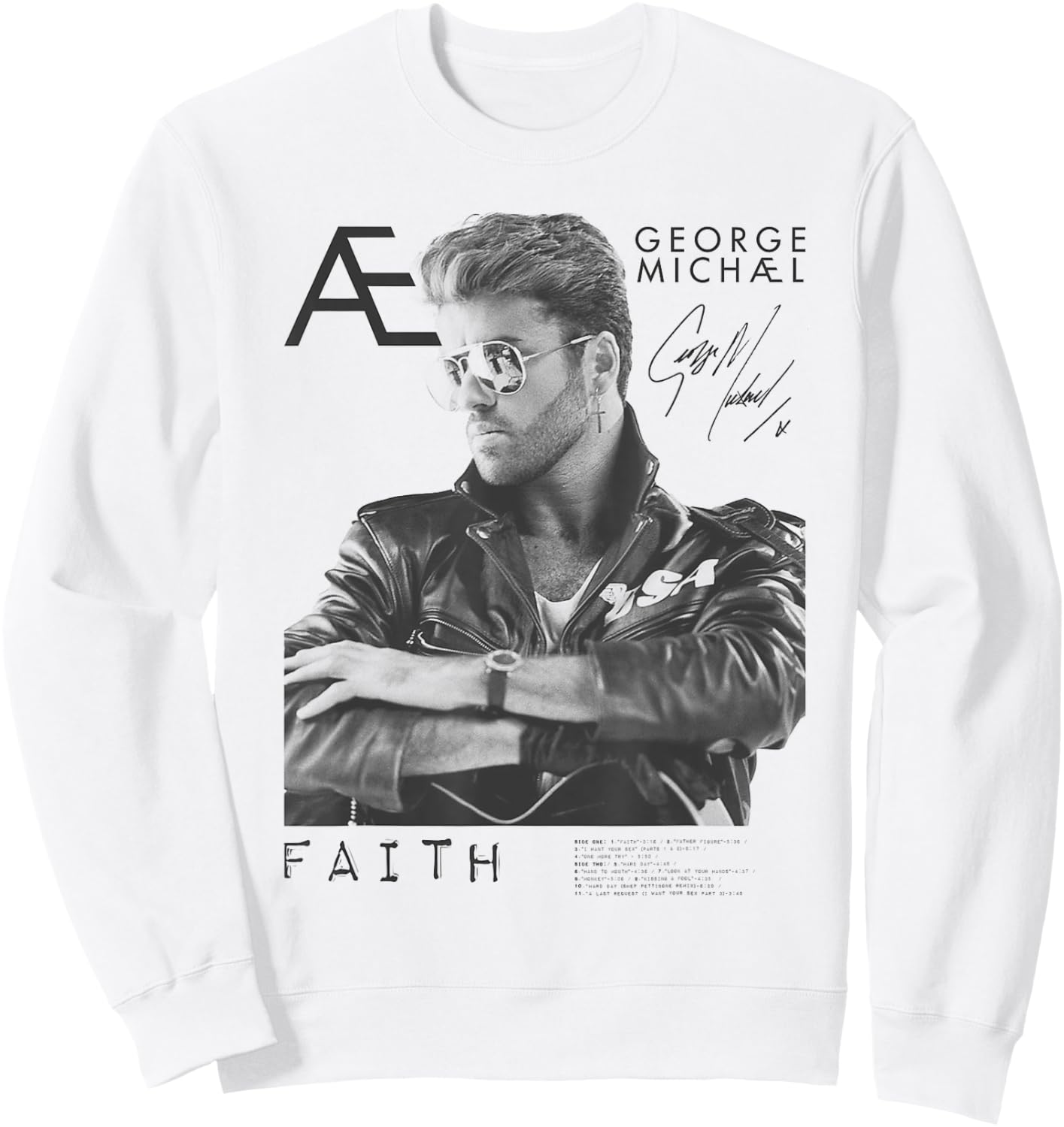 Iconic Faith Image of George Michael Sweatshirt - Sweatshirt | White