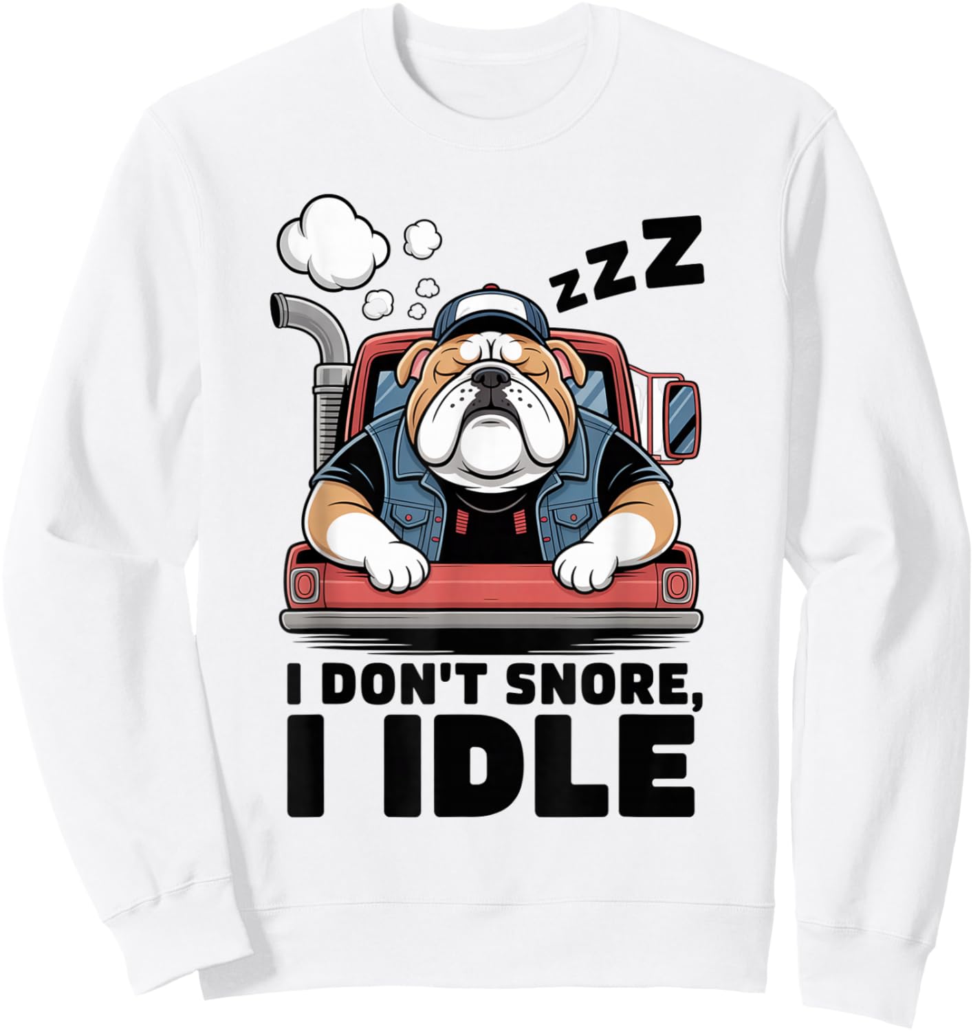 Truck Driver Trucker Semi Truck 18 Wheeler Sweatshirt - Sweatshirt | White