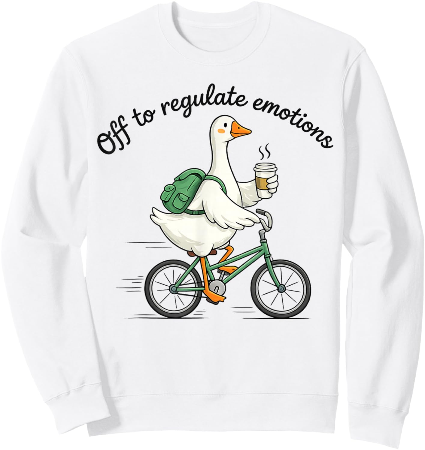 Off to Regulate Emotions Funny Graphic Sweatshirt - Sweatshirt | White