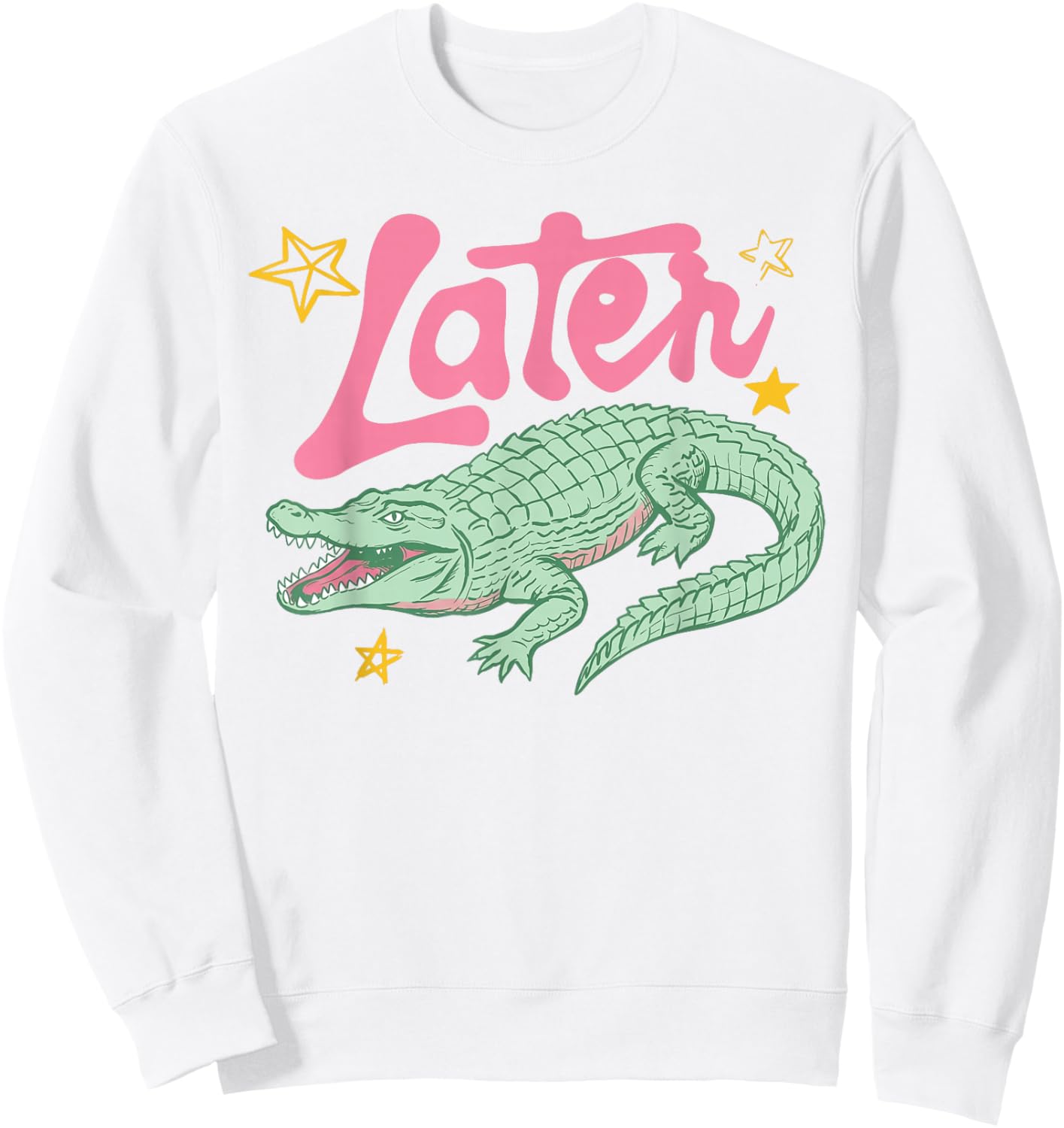 Later Gator Funny Alligator Preppy Last Day Teachers Kids Sweatshirt - Sweatshirt | White