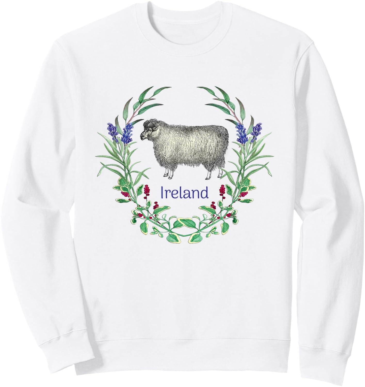 Ireland Sheep Farm Sheep Farming Sweden Artwork UK Souvenir Sweatshirt - Sweatshirt | White