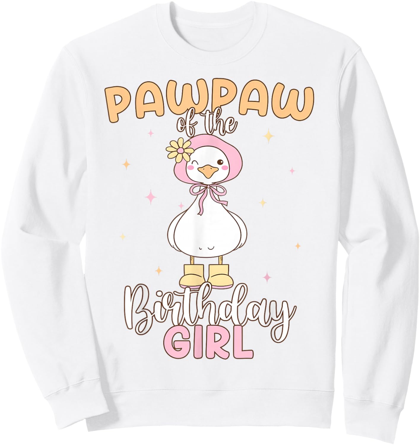 Pawpaw of The Birthday Girl Kids Family Matching Party Sweatshirt - Sweatshirt | White