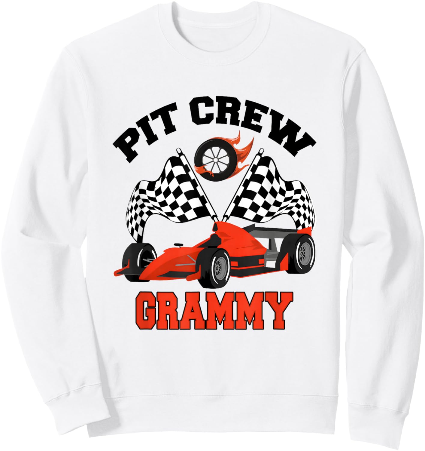 Grammy Pit Crew Race Car Birthday Family Racing Sweatshirt - Sweatshirt | White