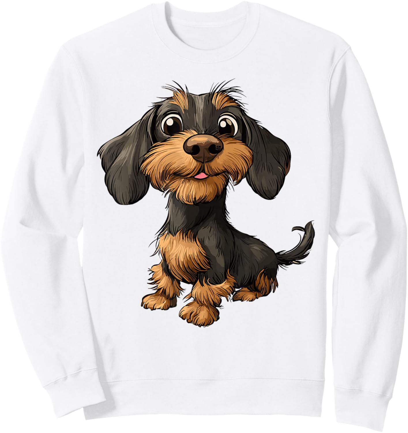 Rauhaardackel Dachshund Teckel Dog Hunting Dog Funny , White, S Sweatshirt - Sweatshirt | White