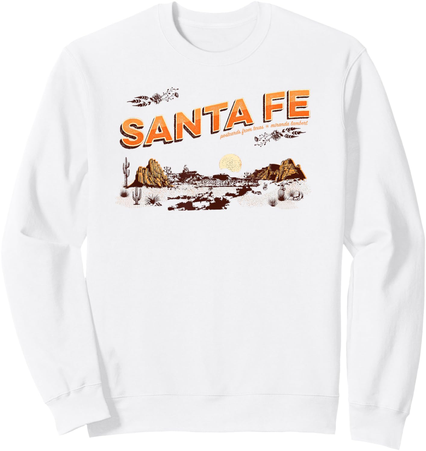 Miranda Lambert Santa Fe Postcards From Texas Sweatshirt - Sweatshirt | White