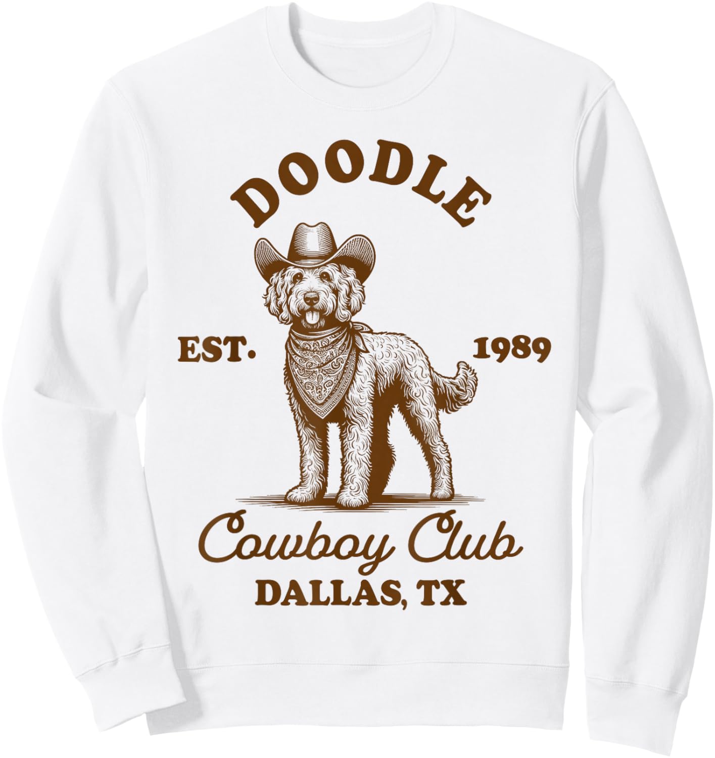 Doodle Mom Doodle Lover Western Howdy Doodle Cowboys Club Sweatshirt - Sweatshirt | White