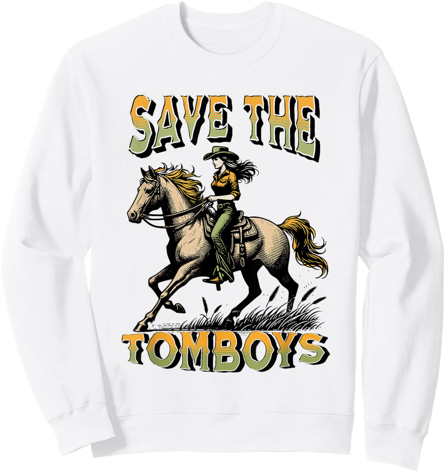 Save The Tomboys Sweatshirt - Sweatshirt | White
