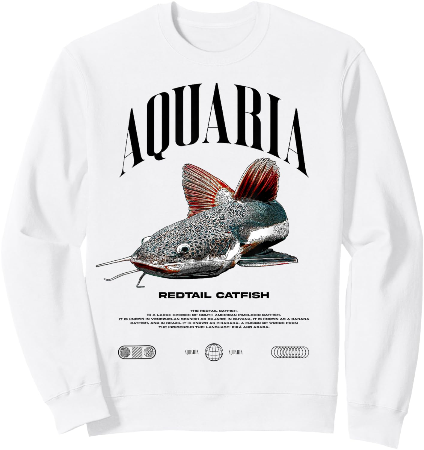 Redtailed Catfish Water Change Monster Fish Sweatshirt - Sweatshirt | White