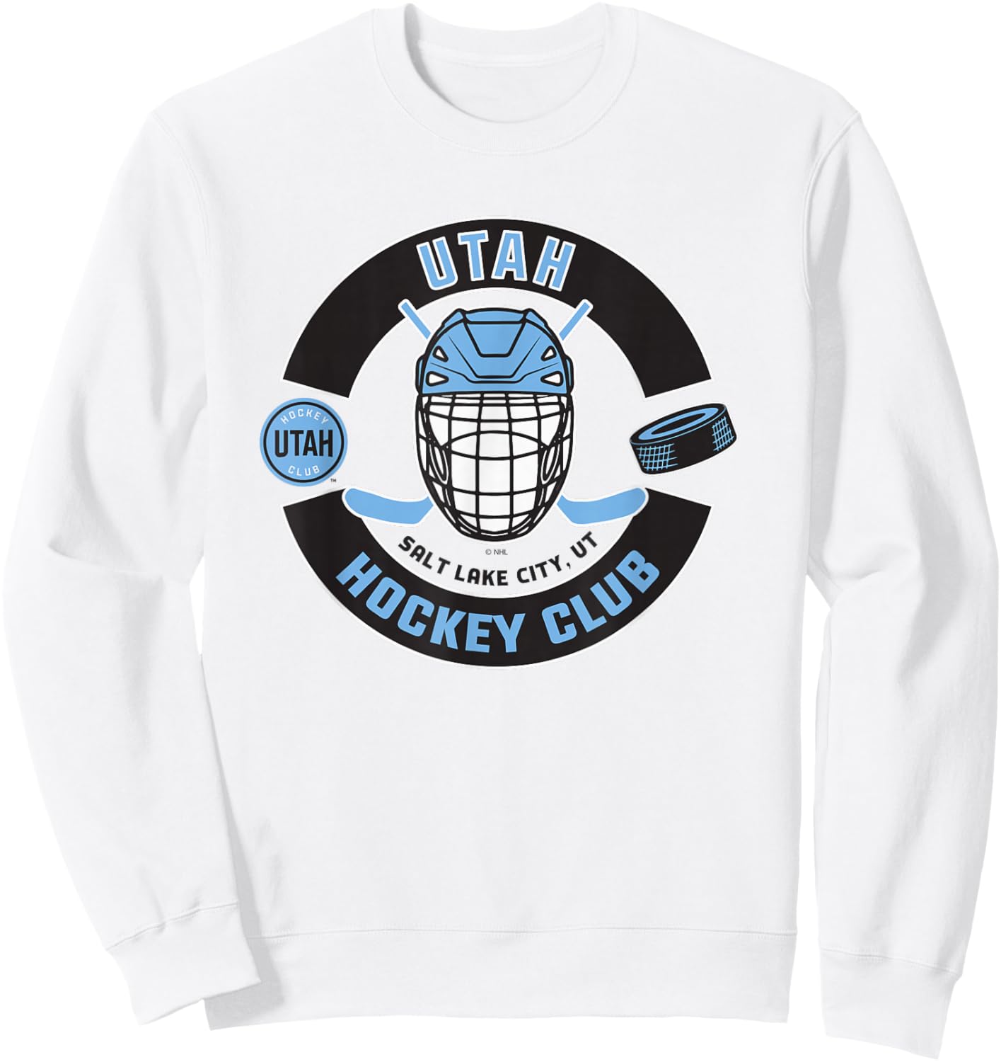 Utah Hockey Club Mask Gray Officially Licensed Sweatshirt - Sweatshirt | White