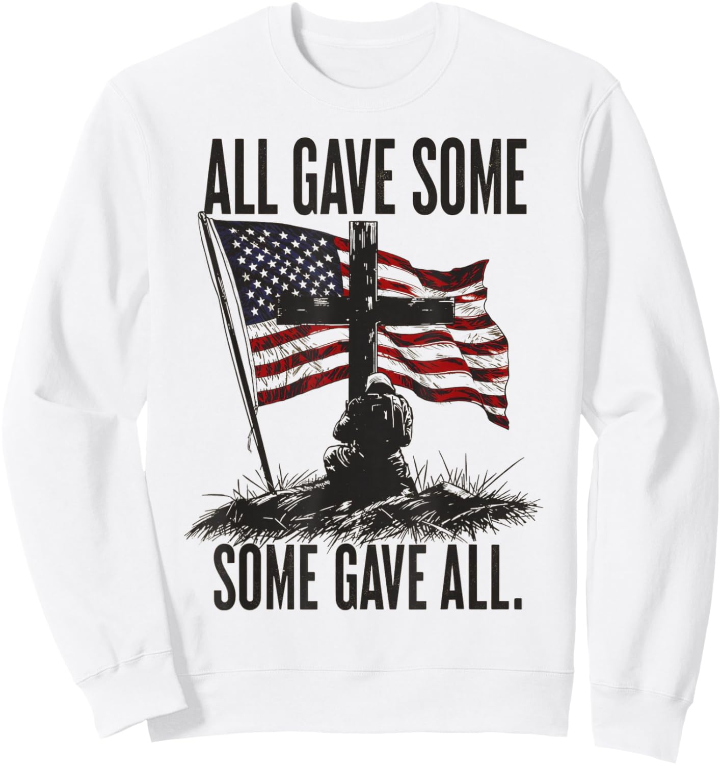 Pride All Gave Some Some Gave All Veterans Day Sweatshirt - Sweatshirt | White