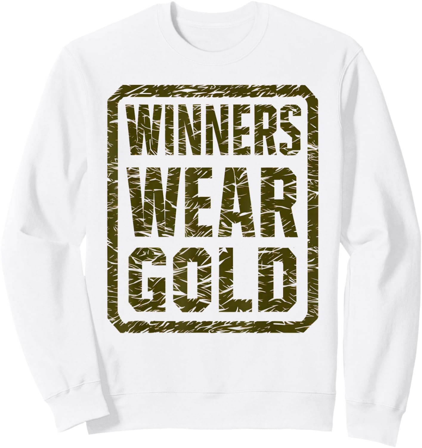 Retro Winners WEAR Gold Team Tournament War Game Day Sweatshirt - Sweatshirt | White