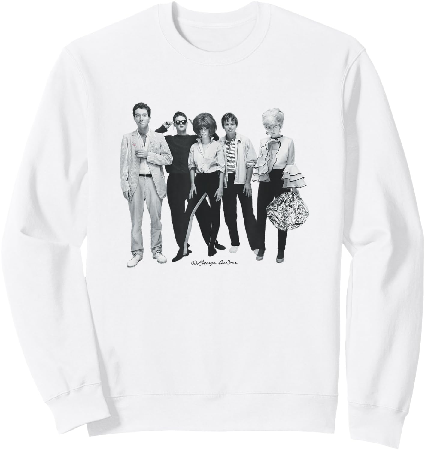 The B-52's Band Shot for Poster by George DuBose Sweatshirt - Sweatshirt | White