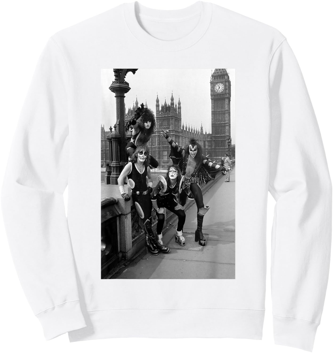 KISS Destroyer Spirit of '76 Tour Band in London Sweatshirt - Sweatshirt | White