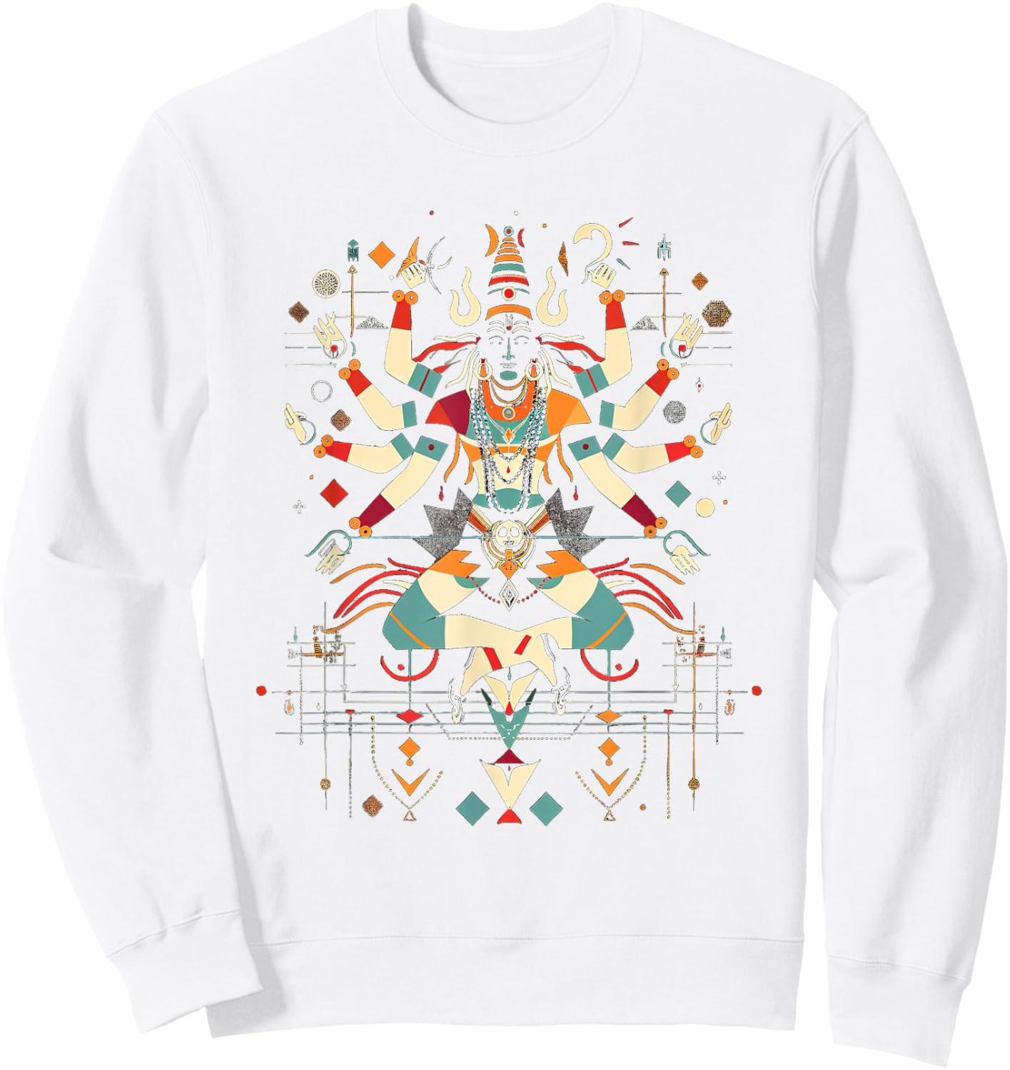 Shiva spiritual hindu god tandava dance yoga meditation Sweatshirt - Sweatshirt | White