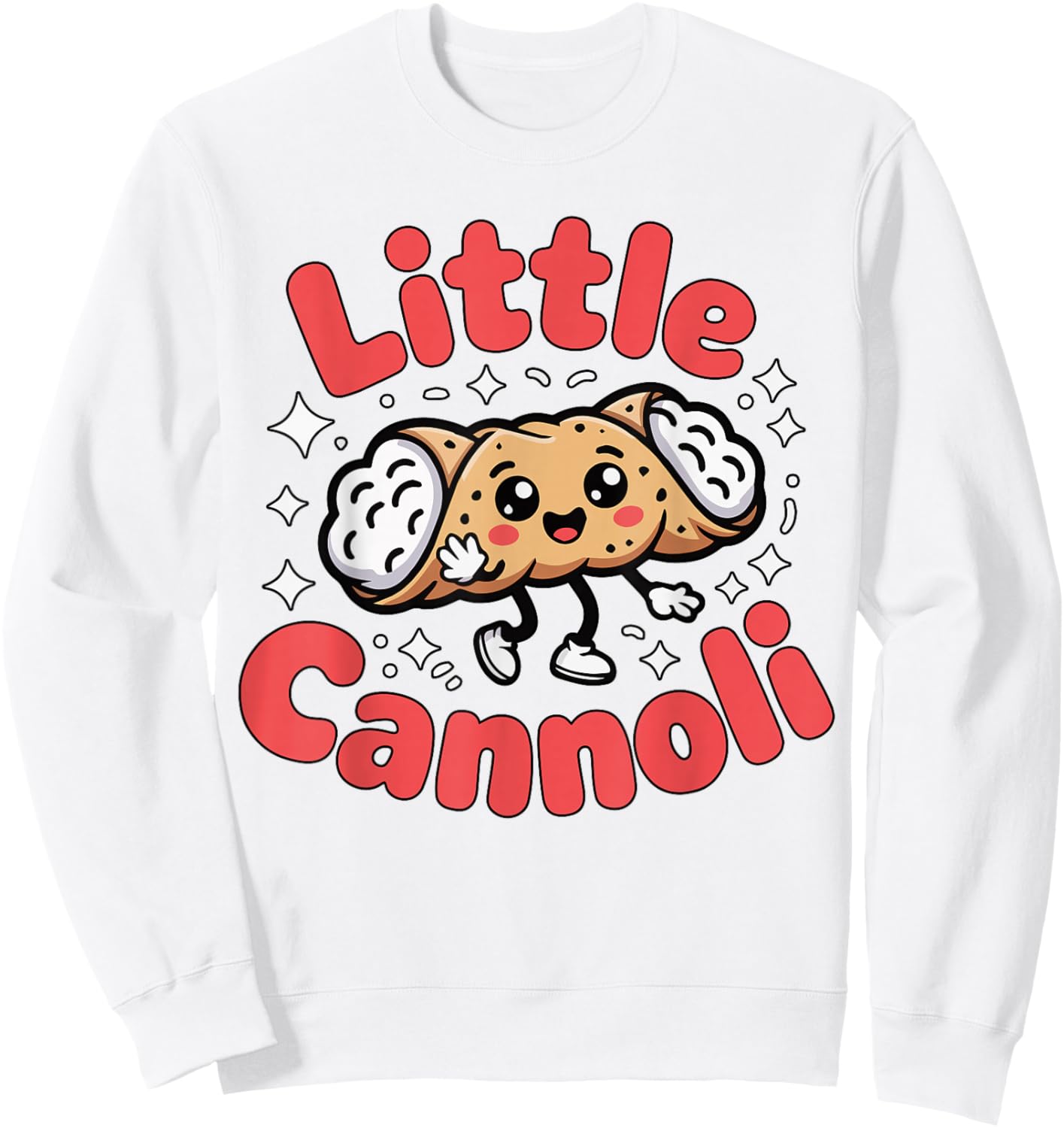 Toddler Little Cannoli Cute Italian Food Funny Italy Italia Sweatshirt - Sweatshirt | White