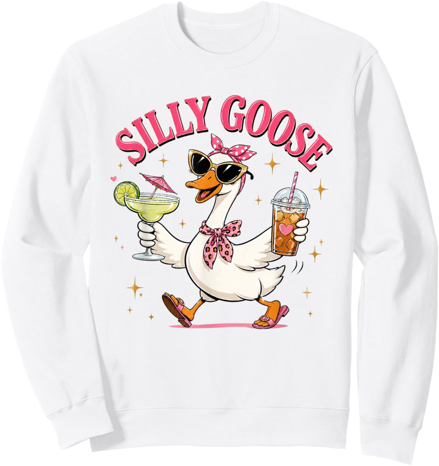 Silly Goose Funny Meme Cute Silly Goose Sweatshirt - Sweatshirt | White