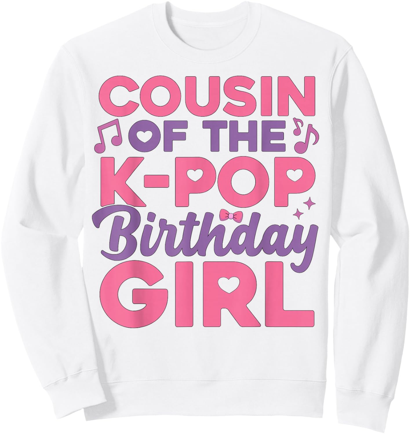 Cousin of The Birthday Party Outfit Anime K Pop Girl Cousin Sweatshirt - Sweatshirt | White
