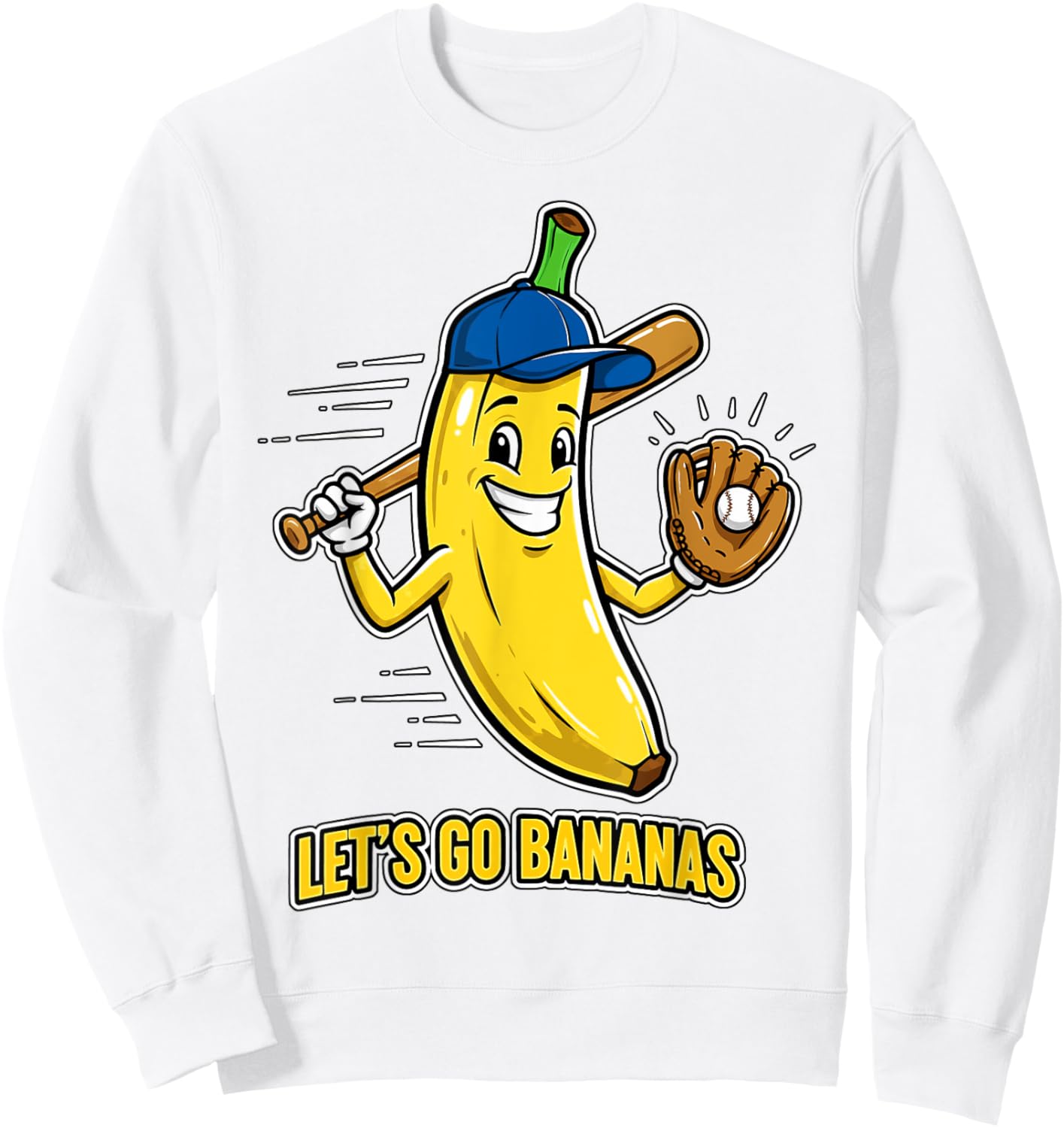 Funny Banana Shirts Gift Fruit Lovers Boys Lets Go Bananas Sweatshirt - Sweatshirt | White