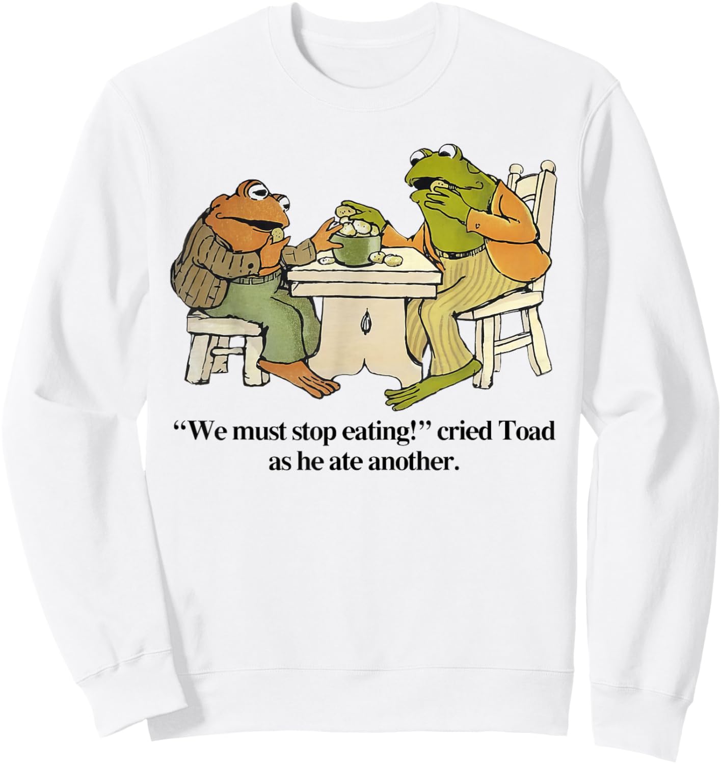 We Must Stop Eating Toad As He Ate Another Frog Men Sweatshirt - Sweatshirt | White