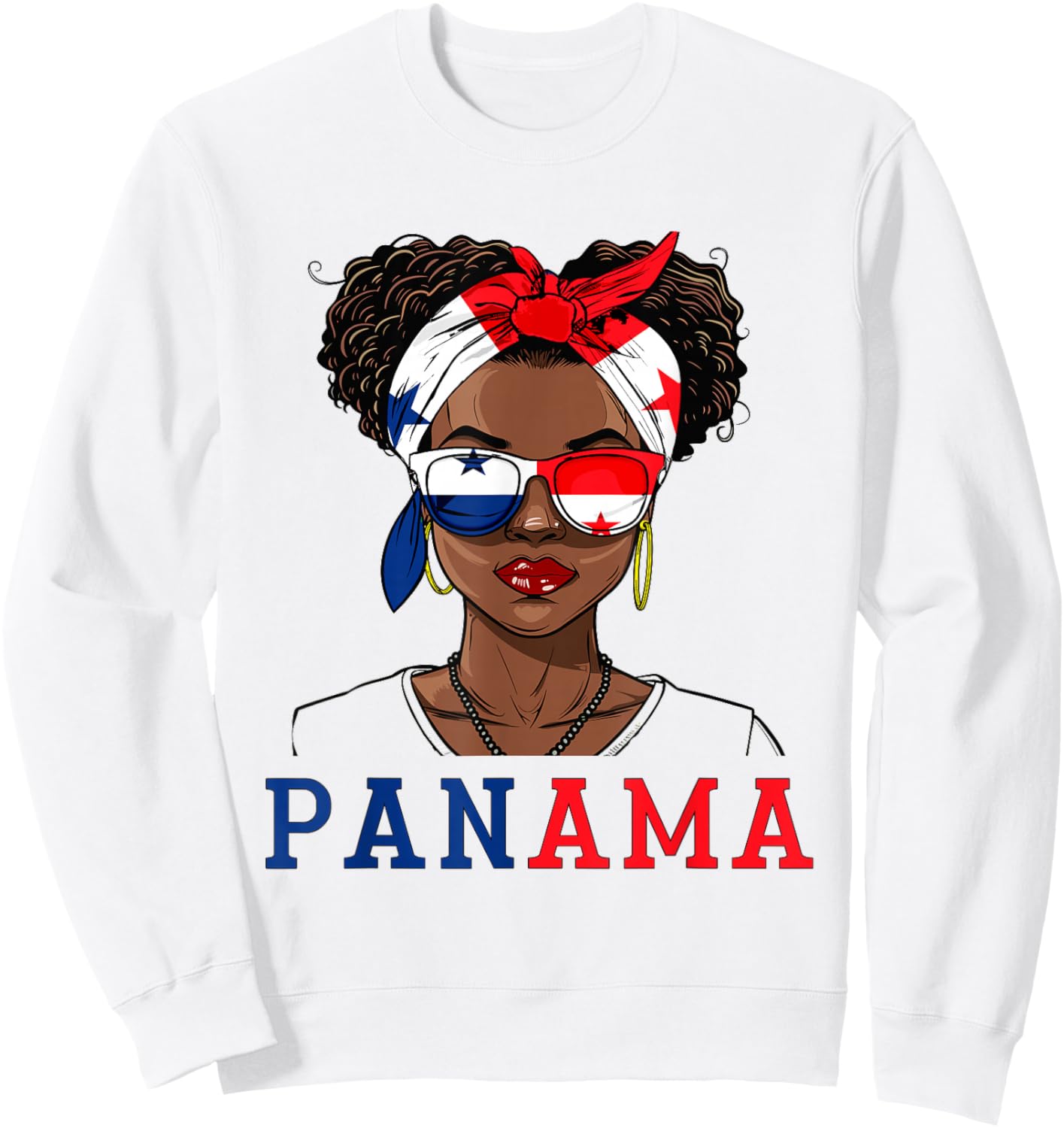 Panama Flag Outfit for Woman Decor Souvenirs Panamanian Sweatshirt - Sweatshirt | White