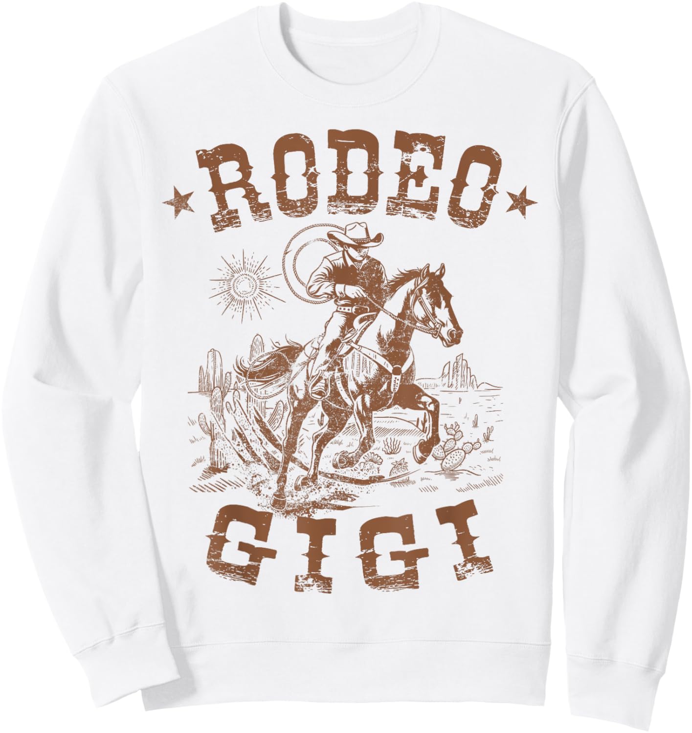 Rodeo Gigi Western Cowboy Family Matching Mother's Day Sweatshirt - Sweatshirt | White