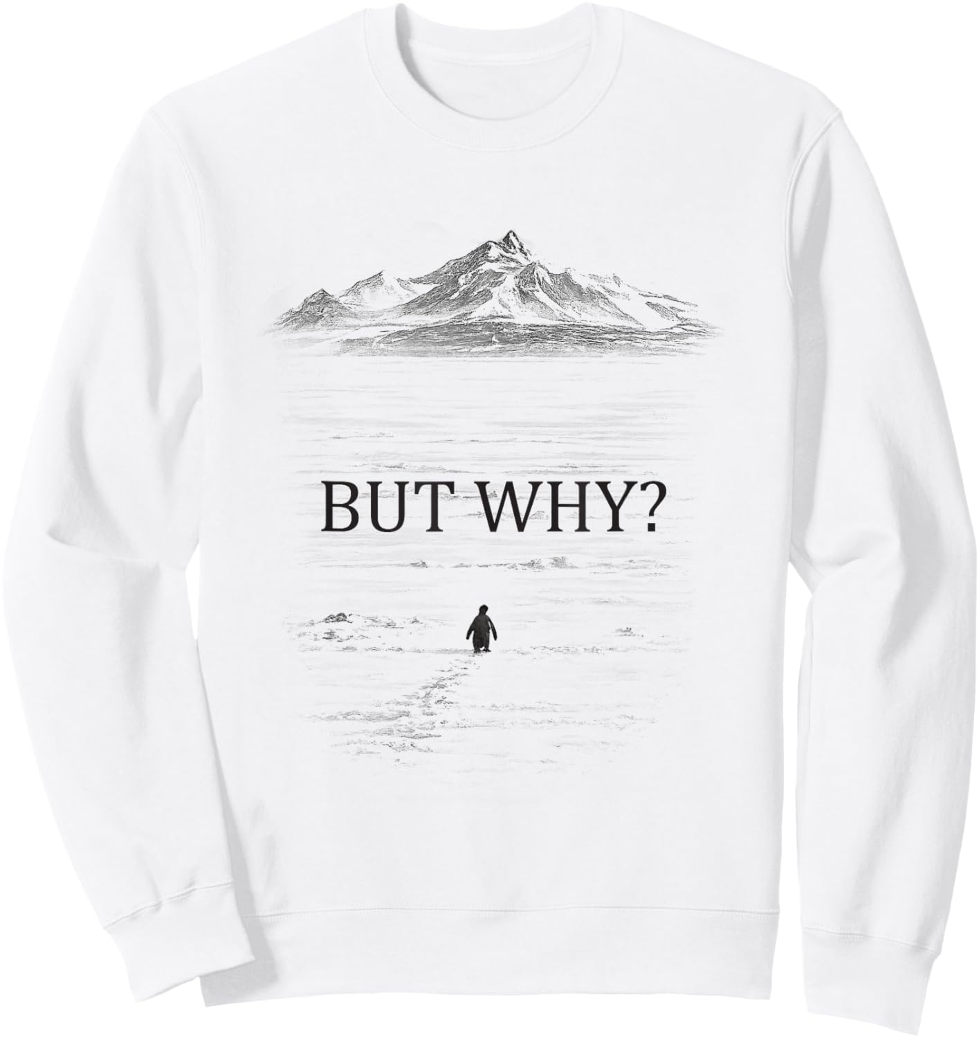 Penguin But Why Berg Warum Sweatshirt - Sweatshirt | White