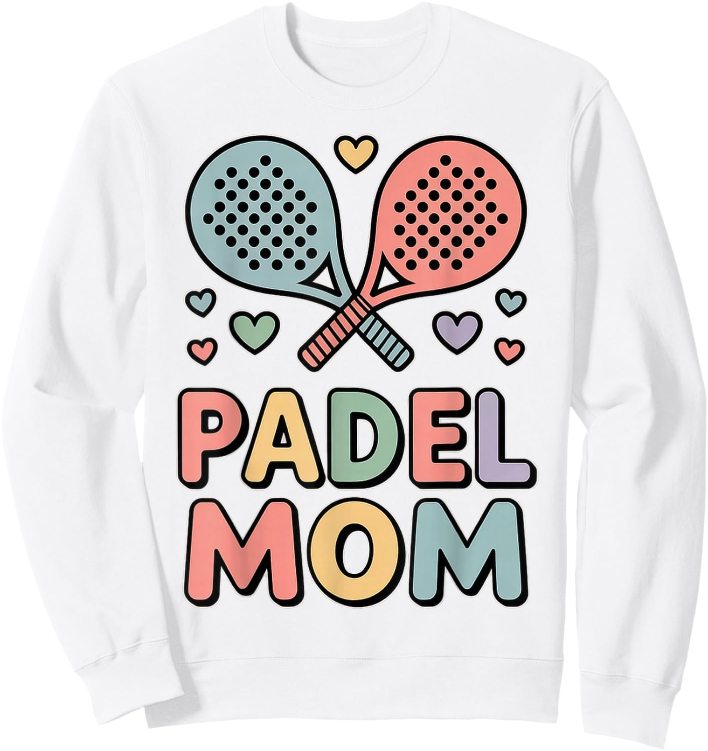 Pretty Padel Mom Outfit Sweatshirt - Sweatshirt | White